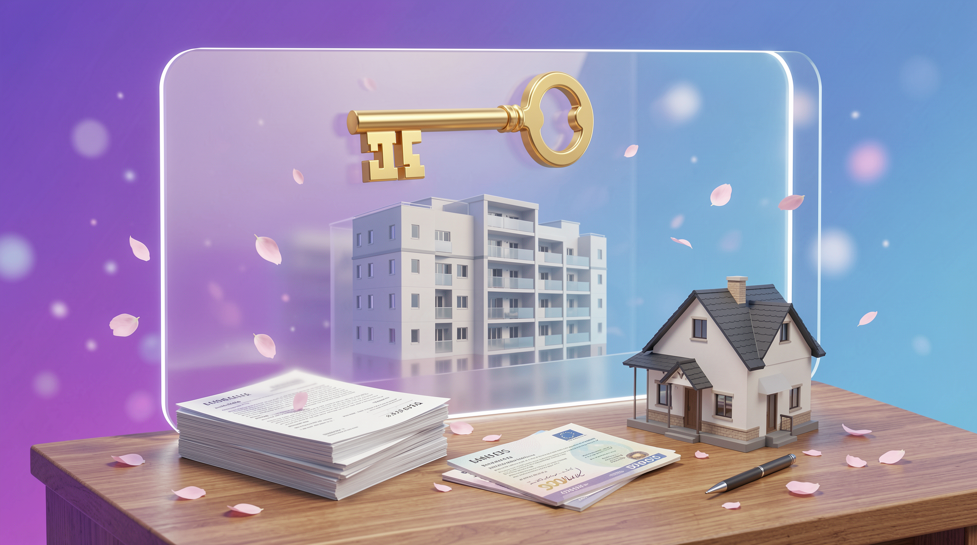 신혼부부 청약 1순위 조건 총정리 (2026년) — gradient-glass illustration