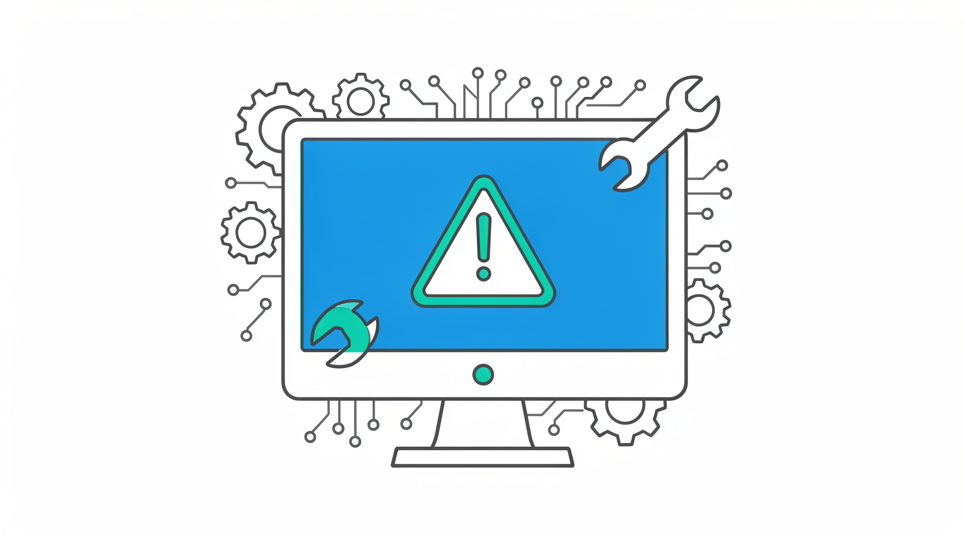 Windows 11 블루스크린(BSOD) 오류 원인과 해결법 — line-accent illustration