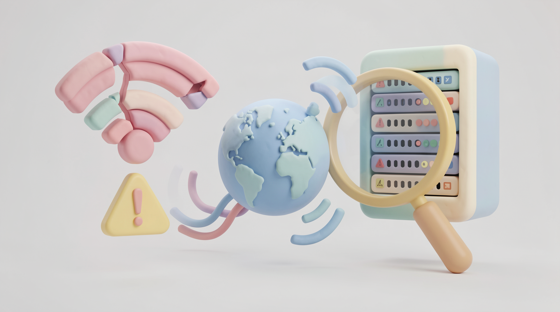 DNS_PROBE_FINISHED_NXDOMAIN 오류 해결법 — 크롬 DNS 문제 5분 해결 — soft-3d illustration